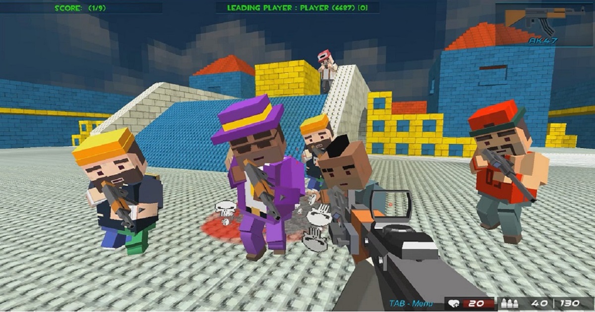Image GunGame shooting warfare: blocky gangster